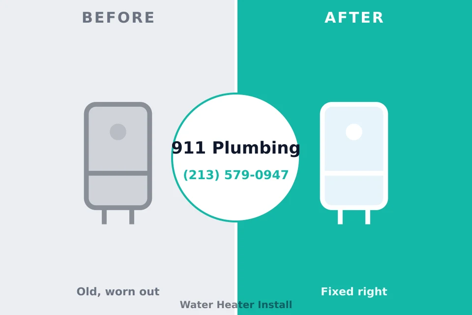 Before and after: plumbing repair Stanwood, WA